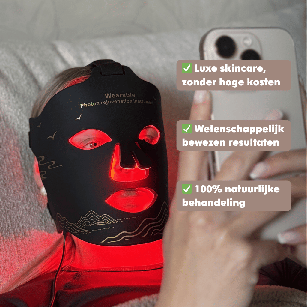 Infrarood LED Lichttherapie Gezichtsmasker - GlowUp Amsterdam™