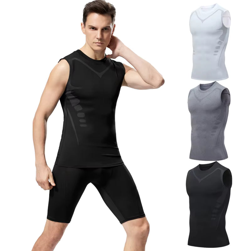 Mouwloos Compressie Shirt - Heren