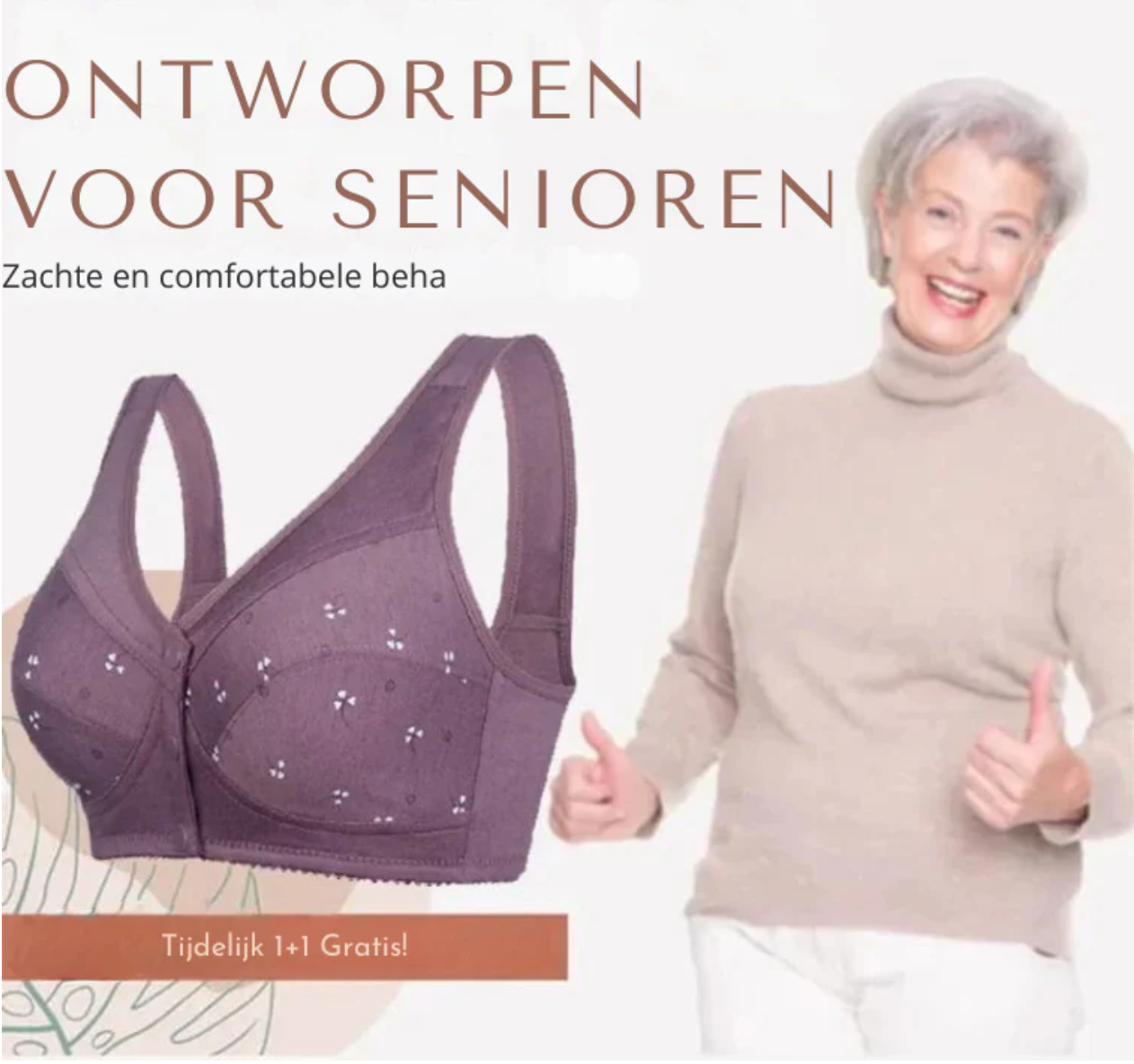 Kanten Comfortabele Voorsluit BH - 1+1 GRATIS