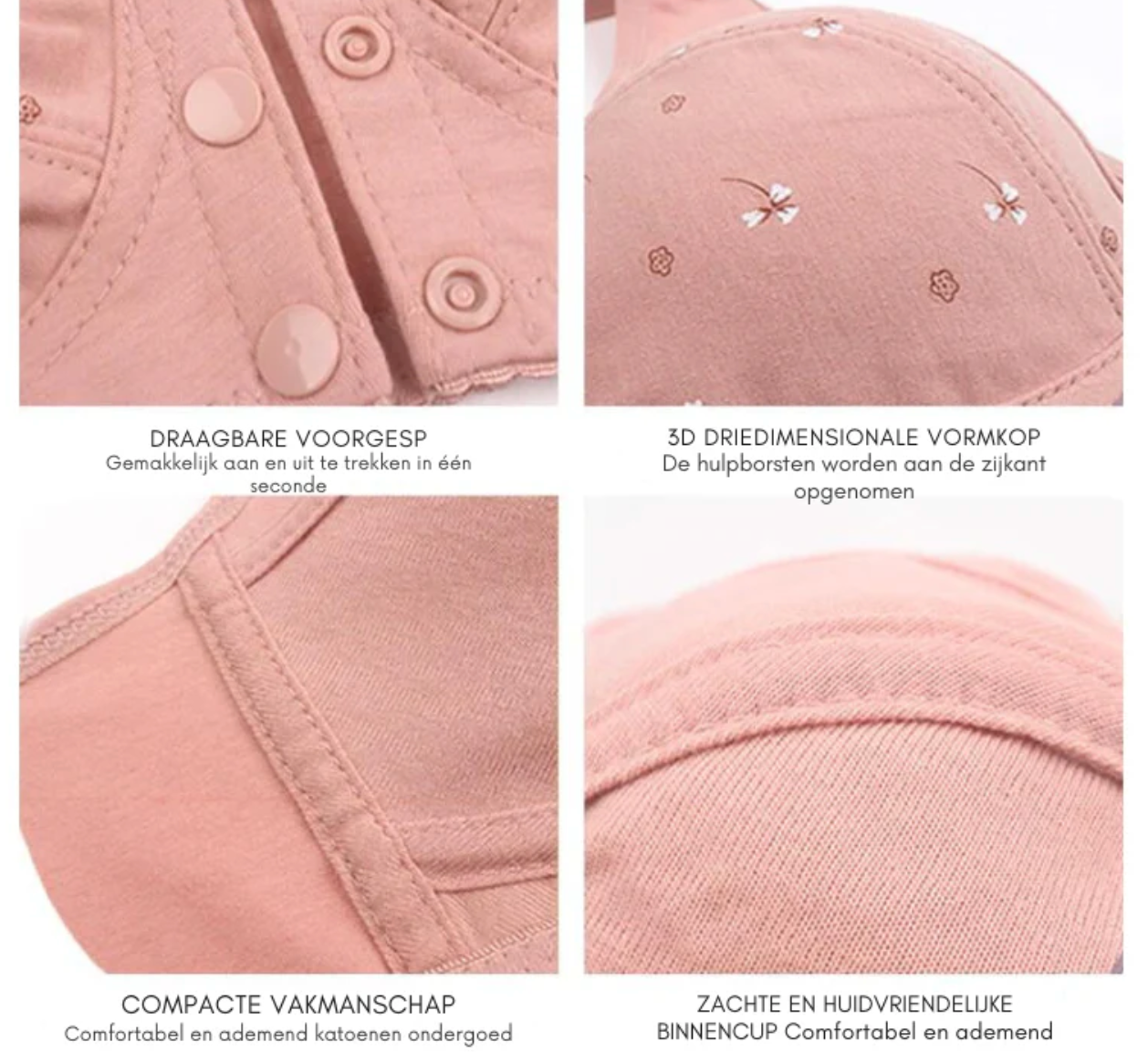 Kanten Comfortabele Voorsluit BH - 1+1 GRATIS