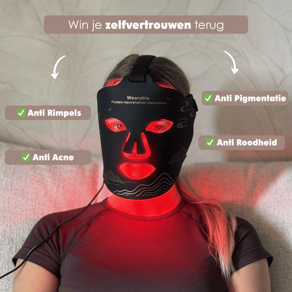 Infrarood LED Lichttherapie Gezichtsmasker - GlowUp Amsterdam™